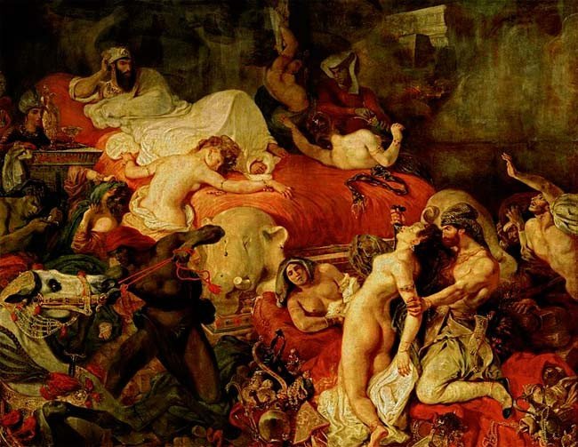 Eugène Delacroix, La muerte de Sardanápalo.1827. En el Museo del Louvre, donde se anuncia una gran muestra sobre el pintor romántico francés. 