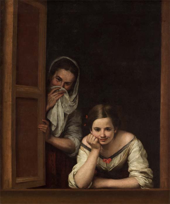 Bartolomé Esteban Murillo. Dos mujeres a la ventana. National Gallery of Art, Washington, DC.Image courtesy of the Board of Trustees, National Gallery of Art, Washington, DC. 