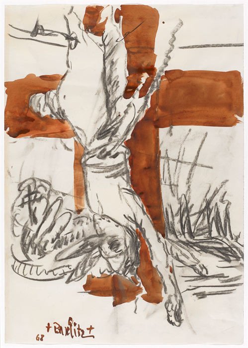 Georg Baselitz. Kreuz, 1968 © Kunstmuseum Basel
