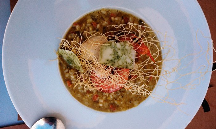 Un arroz que reúne sabor y artística presentación. Imagen Nuria Pradills