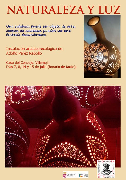 Cartel anunciador de la muestra Naturaleza y Luz, de Adolfo Pérez