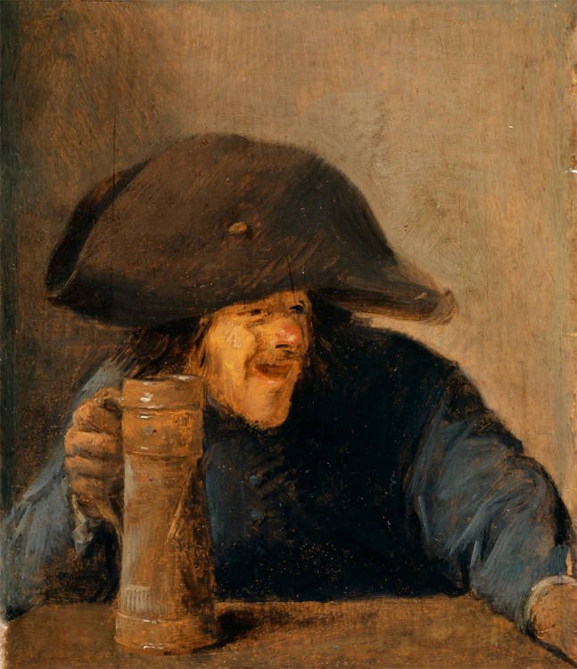  Hombre con jarra de cerveza cantando - Adriaen Brouwer. Kunstmuseum, Basel