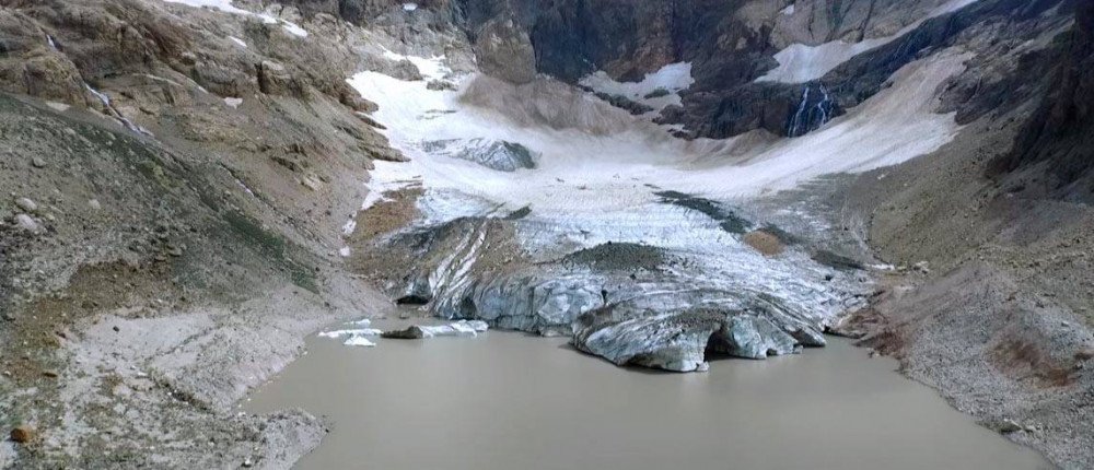 Los glaciares andinos están padeciendo un grave retroceso. Imagen del Atlas de Glaciares y Aguas Andinos