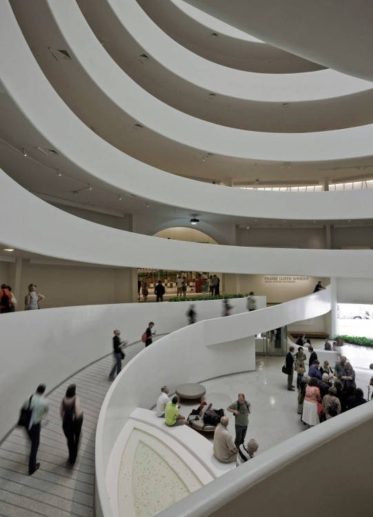 La obra de Frank Lloyd Wright, incluida en el Patrimonio Mundial de la UNESCO. Museo Solomon R. Guggenheim, vista de la Rotonda. Imagen de David Heald © Solomon R. Guggenheim Museum/UNESCO