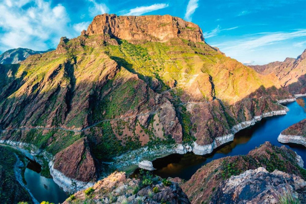 Espectacular paisaje en el sitio de Risco Caído, en la Isla de Gran Canaria. Orlando Torres © UNESCO