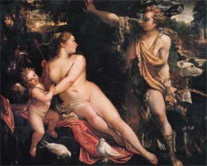 También los modelos de Carracci, Venus y Adonis, vestían transparencias similares.