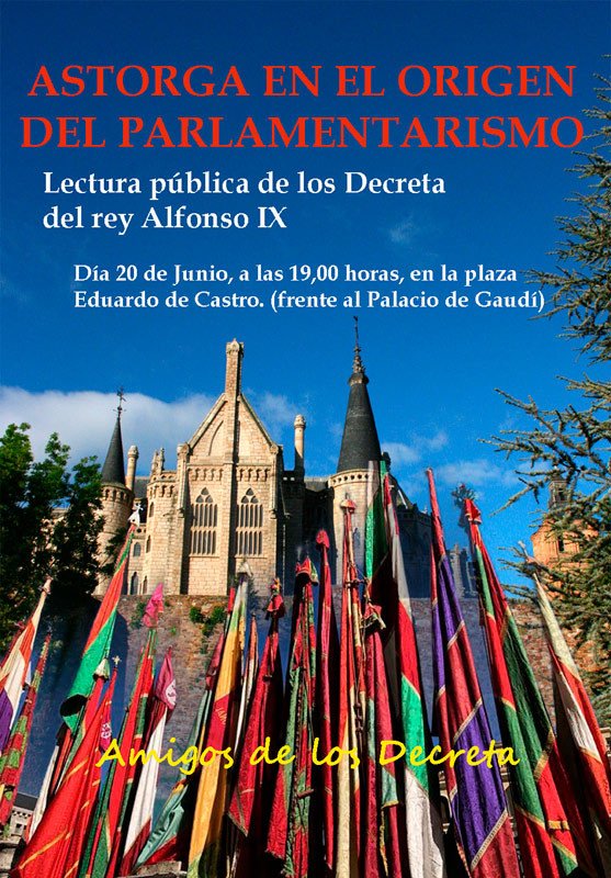 Cartel de la convocatoria de lectura pública de los Decreta de Alfonso IX