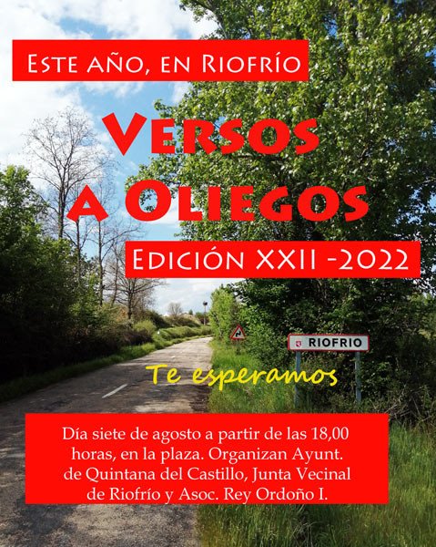 Versos a Oliegos 2022... una cita en Riofrío