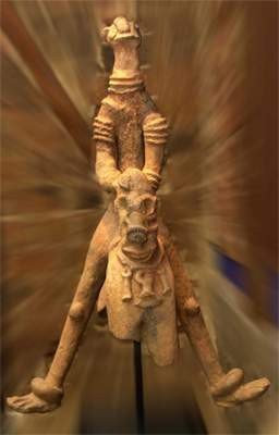 Jinete de la cultura Segou. Terracota,; siglos XII al XVI