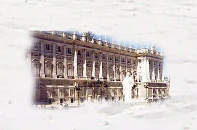 El palacio real madrileño era el lugar para el invierno de los monarcas españoles. Composición de guiarte.com.