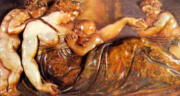Gaspar Becerra dejó en Astorga el mejor trabajo del romanismo en España. Imagen de la predela del retablo mayor de la catedral. guiarte.com