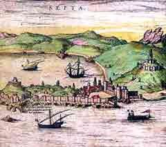 Ceuta en el siglo XVI. C. Orbis Terrarum.