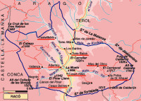 Mapa del Rincón de Ademuz.