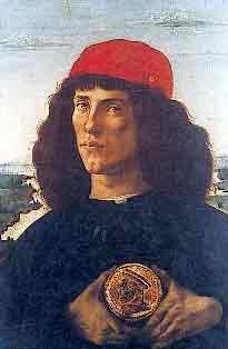 Retrato de un joven, tal vez de la familia Medici, obra de Boticelli, en la Gallería degli Uffizi. guiarte