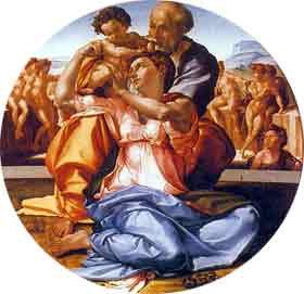 La cultura mundial tiene una inmensa deuda con Florencia. Cuadro de la Sagrada Familia, de Rafael, en la Gallería degli Uffizi.