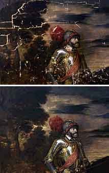 Los defectos y la restauración. Imagen del Museo del Prado. Copyright