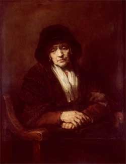 Remdbrandt van Rijn. retrato de una anciana. 1654. Ermitage de San Petesburgo.