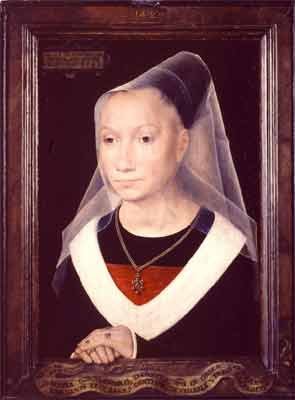 Memling(1480) Retrato de una joven, del Sint-Janshuismolen de Brujas