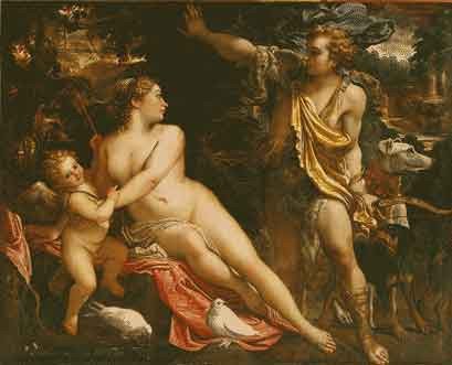 Venus, Adonis y Cupido, de Annibale Carracci, en el Prado