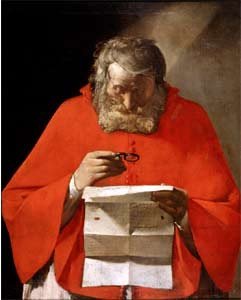 San Jerónimo leyendo una carta de Georges de  La Tour