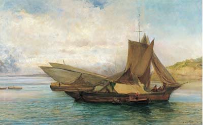 Ramon Martí i Alsina, Barcas de pesca (Fishing Boats), c. 1880-1888