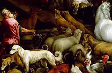 Entrada de los animales en el Arca de Noé. Detalle. Jacopo Bassano. Museo del Prado