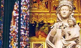Imágenes de la catedral de León. Composición guiarte.