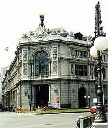 El notable edificio del Banco de España. Foto guiarte