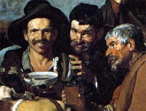 Detalle de Los Borrachos, de Velázquez. Museo del Prado