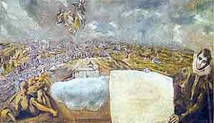 Plano y vista de Toledo, en la Casa de El Greco. Foto guiarte