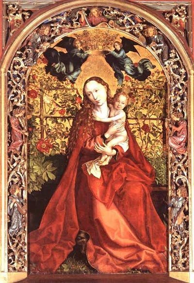 La Virgen de las Rosas, de Martín Schongauer