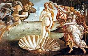 El Nacimiento de Venus, de Boticelli, una de las joyas de la Galería. guiarte