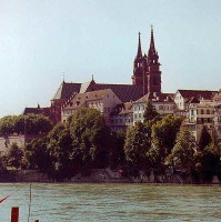 La catedral de Basilea, desde...