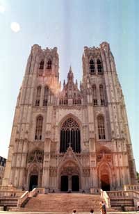 Portada de la catedral de Bruselas. Javier París. guiarte.com