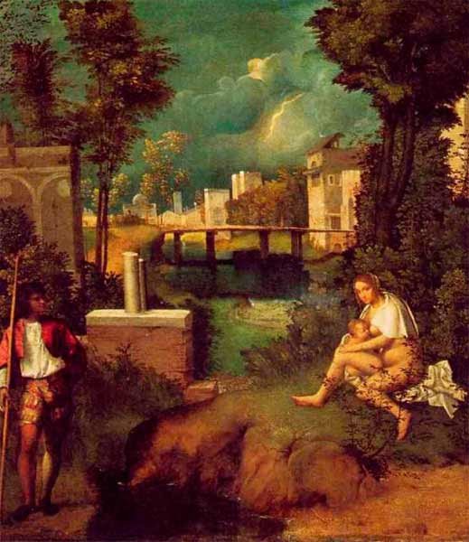 La tempesta,  de  Giorgione, una obra maestra de la Academia.