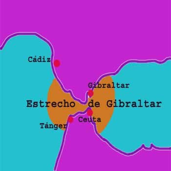 El Estrecho de Gibraltar aúna un inmenso trafico y contaminación. guiarte.com