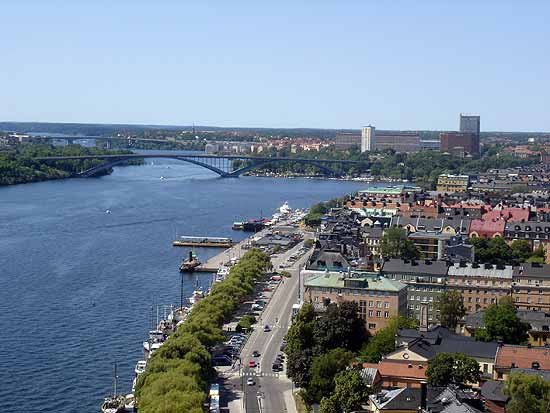 Vista desde la torre del Ayuntamiento de Estocolmo