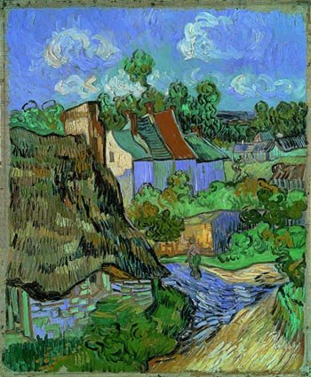 Casas en Auvers. Vincent Van Gogh. 1980. Exposición Van Gogh. Últimos Paisajes.