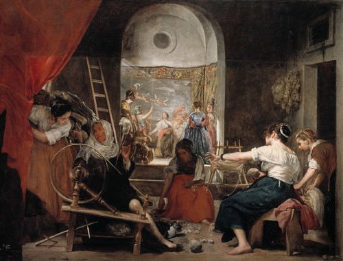 La fábula de Aracne o Las Hilanderas. Diego Velázquez. Madrid, Museo Nacional del Prado.