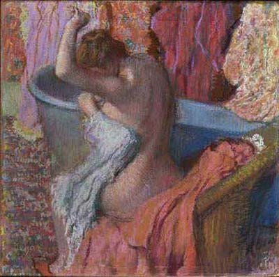 Edgar Degas. Bañista secándose o Después del baño, c.1895. Pastel sobre papel. Colección Abelló