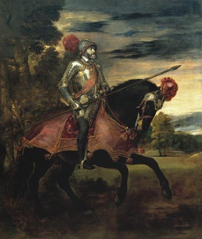 El Emperador Carlos V a caballo. Tiziano. Museo del Prado