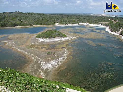Laguna de Genipabu, un lugar que figura entre los parajes más bellos y famosos de Brasil. Guiarte Copyright