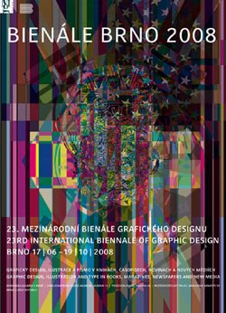 Cartel de la Bienal de Diseño Gráfico en Brno.