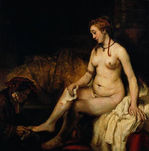 Betsabé. Óleo sobre lienzo, 142 x 142 cm. 1654. París, Musée du Louvre