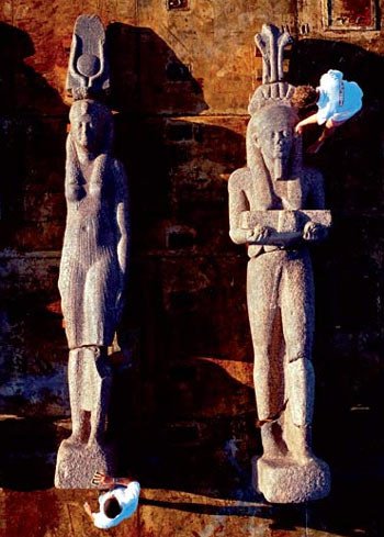Isis y el Dios Hapi. Templo de Amón en Heraclion-Tonis.