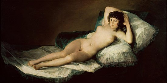 Maja desnuda. Francisco de Goya. 1797-1800. Museo Nacional del Prado, Madrid.