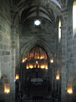 Vista del interior del templo,...