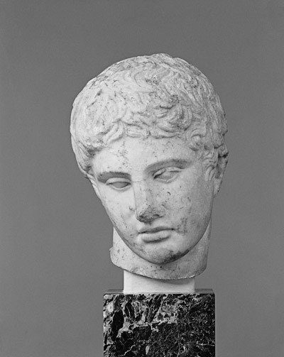 Efebo Westmacott, cabeza. Réplica Romana. Escuela Policleto s. V a. C