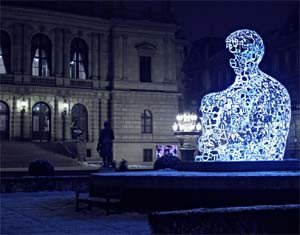Iluminación especial en Praga, para celebrar la presidencia checa de la UE