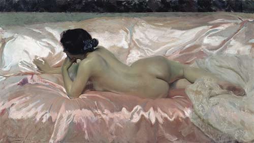 Desnudo de mujer. Óleo sobre lienzo, 106 x 186 cm. 1902. Colección particular